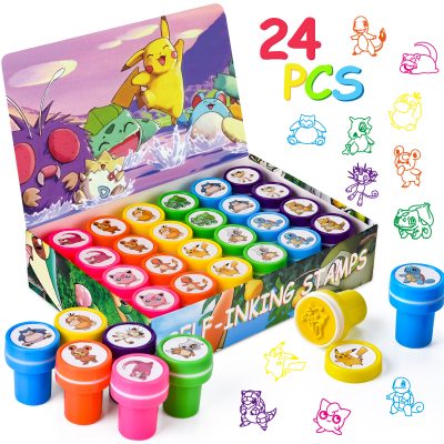 24Pcs Birthday Party Supplies Favors - Cartoon Themed Stampers for Kids, Classroom Rewards Prizes, Goody Bag Stuffers for kids, Birthday gifts for children 3+ years old Boys and Girls