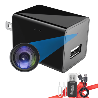 WiFi Hidden Camera | Spy Camera Charger for Home Security, Full HD 1080p Surveillance Camera, Mini Nanny Camera, Hidden Spy Camera with Motion Detection and Loop Recording - iOS Android