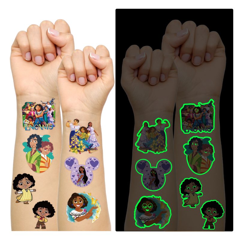 200 Pcs Temporary Tattoos for Kids Party Favors Fake Tattoos Stickers Glow Party Supplies and Decorations Boys Girls Teens Birthday Gift Water Bottle Skateboard Phone Notebook Anime Tattoos - Image 2