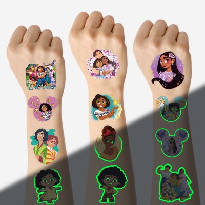 200 Pcs Temporary Tattoos for Kids Party Favors Fake Tattoos Stickers Glow Party Supplies and Decorations Boys Girls Teens Birthday Gift Water Bottle Skateboard Phone Notebook Anime Tattoos
