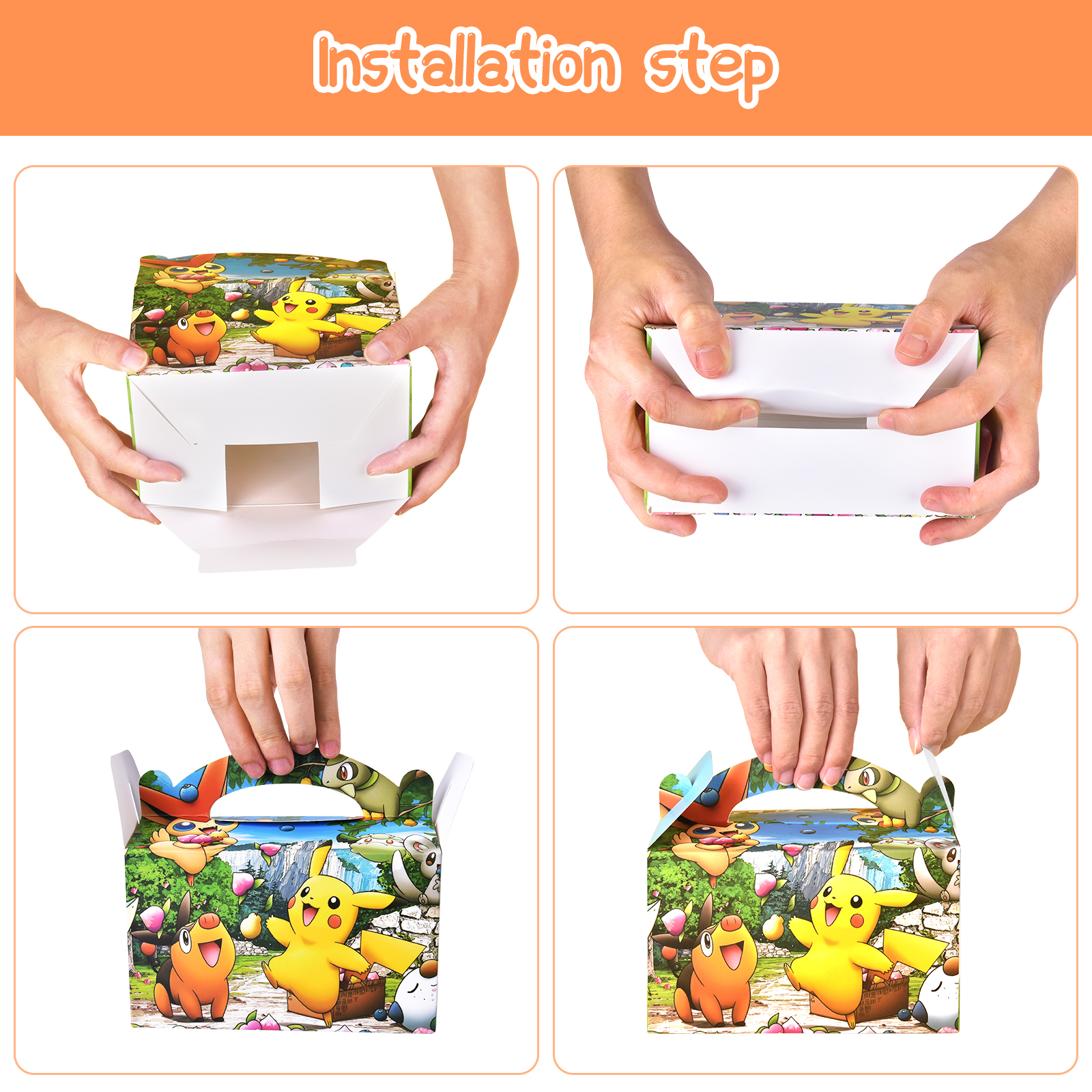 12PCS Birthday Party Supplies Favor bags-Decorations Party Favor Goody Treat Candy Boxes, in 4 Designs Paper Goodie Bags, Boys Girls Kids Birthday Party Decorations - Image 3