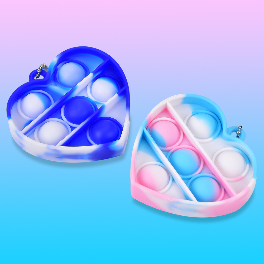 16 Pack Mini Keychain Fidget Toy Mini Stress Relief Hand Toys, Mini Push Pop Bubble Fidget Sensory Bulk Toy, Wrap Pop Stress Reliever Anti-Anxiety, Office Desk Toy for Kids Adults - Image 3