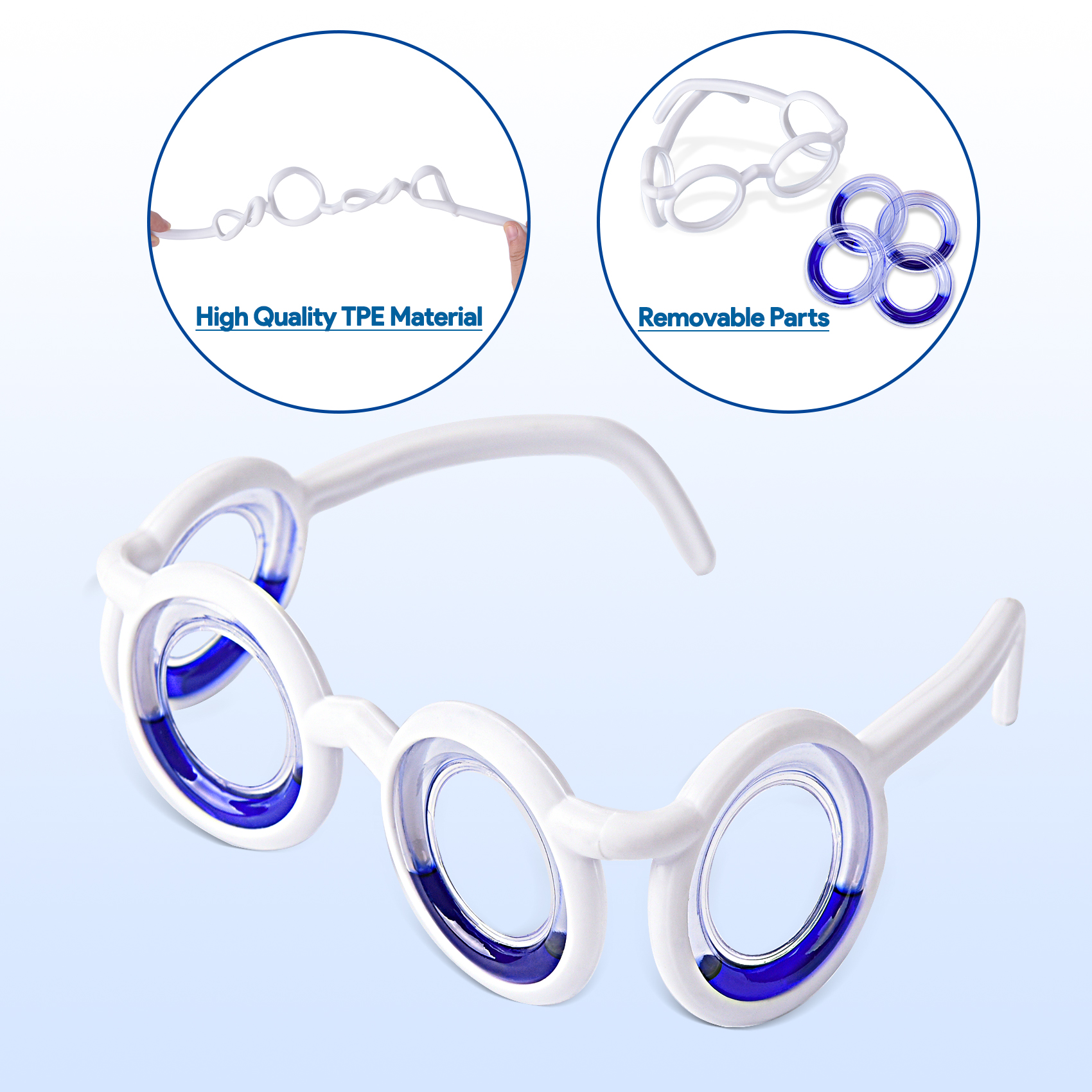 Car Anti Motion Sickness Smart Glasses Sea Motion Sickness Bands Motion Sickness Patches 3 In 1 Sea Bands for Motion Sickness Air Sickness Adult Kids Wristbands No Lens Liquid Glasses Nausea Relief - Image 4