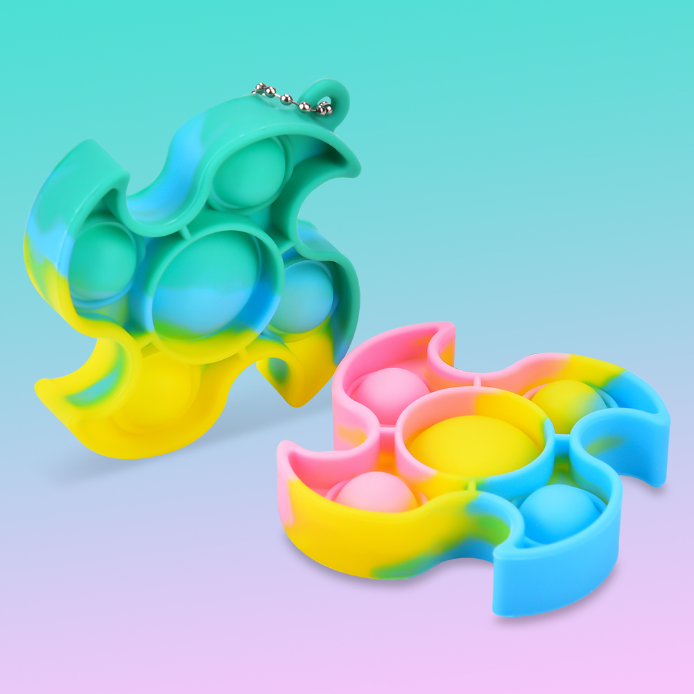16 Pack Mini Keychain Fidget Toy Mini Stress Relief Hand Toys, Mini Push Pop Bubble Fidget Sensory Bulk Toy, Wrap Pop Stress Reliever Anti-Anxiety, Office Desk Toy for Kids Adults - Image 4