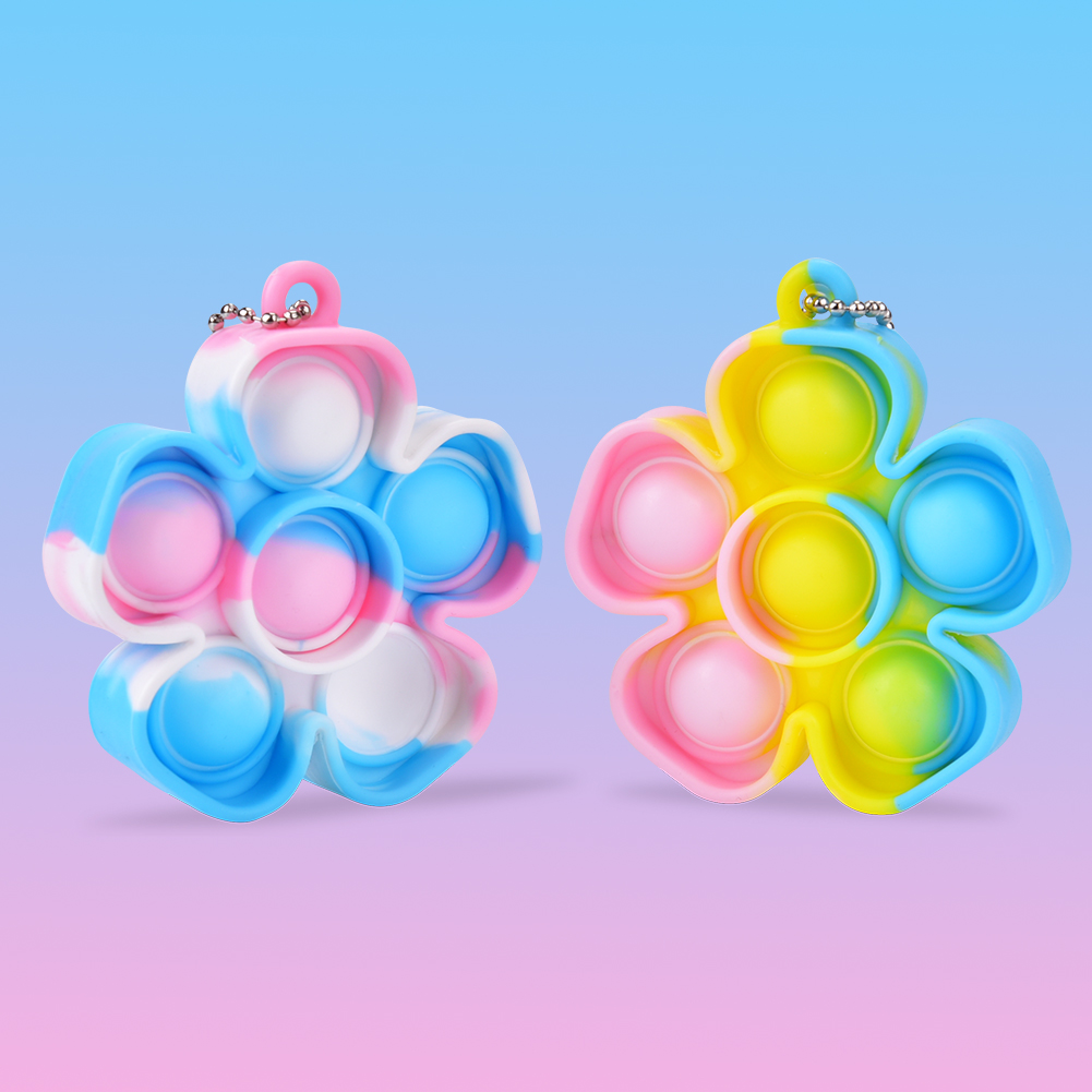 16 Pack Mini Keychain Fidget Toy Mini Stress Relief Hand Toys, Mini Push Pop Bubble Fidget Sensory Bulk Toy, Wrap Pop Stress Reliever Anti-Anxiety, Office Desk Toy for Kids Adults - Image 5