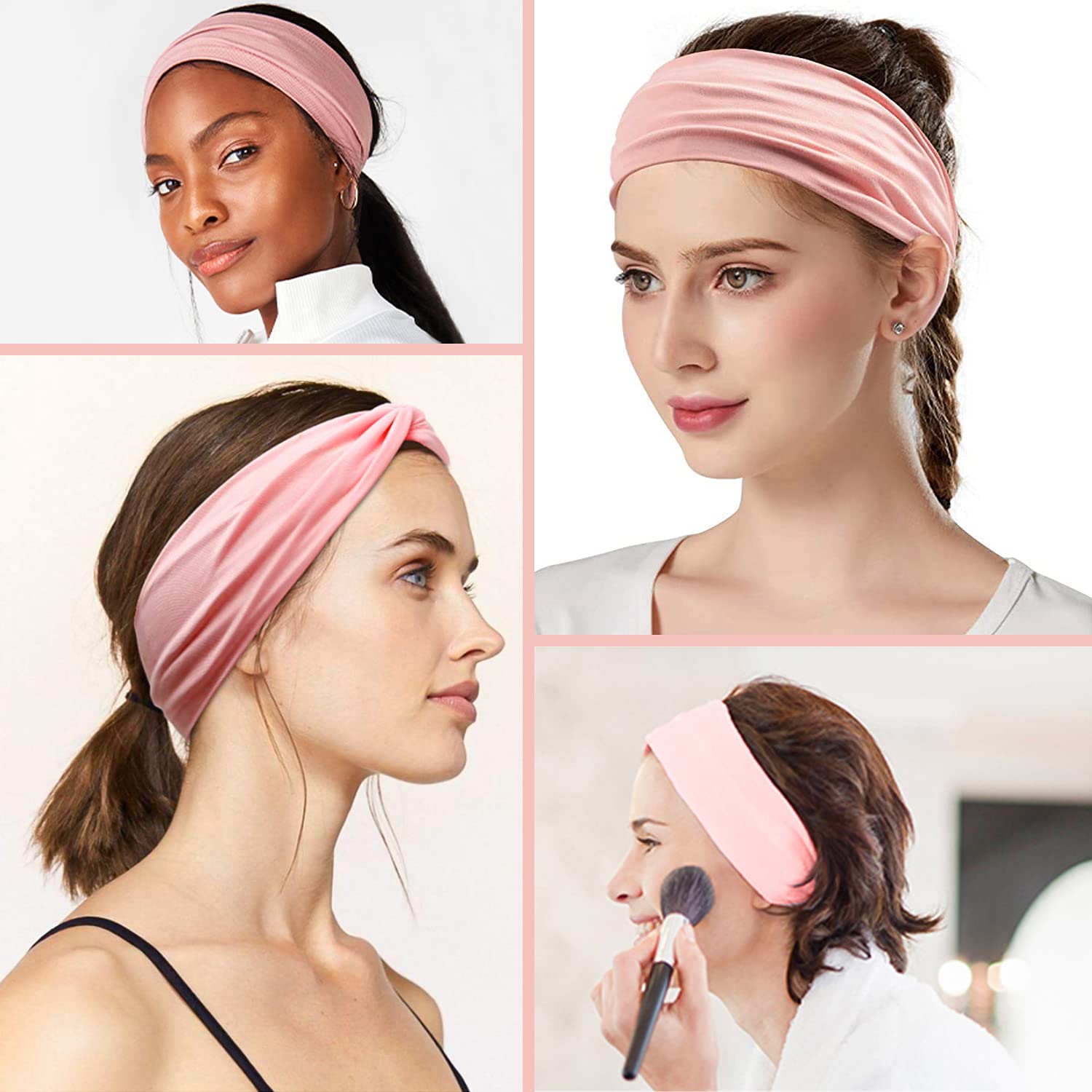 Heatless Curling Rod Headband – AiqooYo Heatless Hair Curler for Long Hair No Heat Curls Ribbon Curlers Headband Soft Hair Rollers for Women Girls DIY Tools with Two Scrunches and Claw (Pink) - Image 6