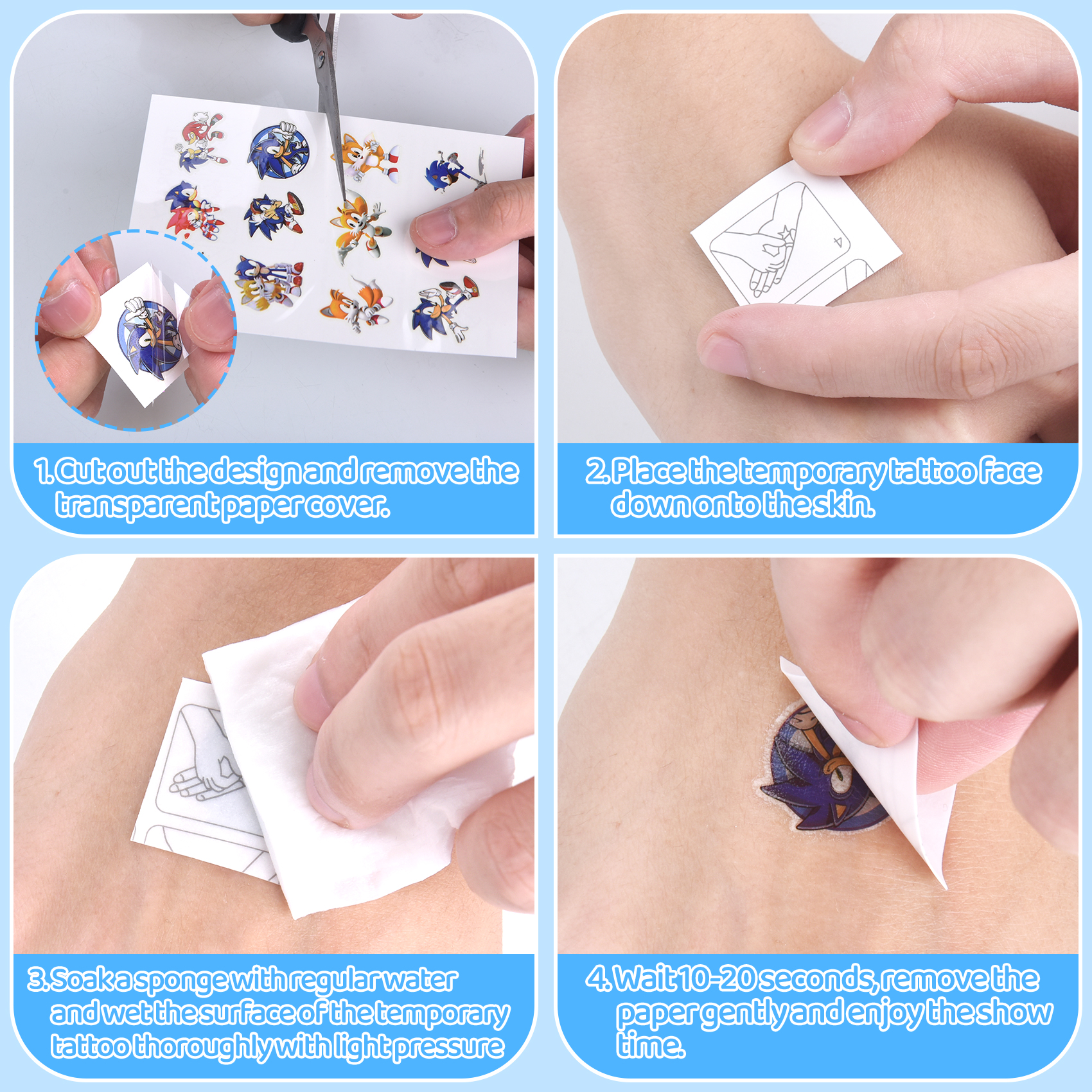 200 Pcs Temporary Tattoos for Kids Party Favors Fake Tattoos Stickers Glow Party Supplies and Decorations Boys Girls Teens Birthday Gift Water Bottle Skateboard Phone Notebook Cute Decals - Image 7