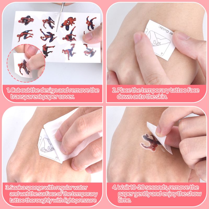 200 Pcs Teens Hero Temporary Tattoos for Kids Party Favors Fake Tattoos Stickers Glow Party Supplies and Decorations Boys Girls Teens Birthday Gift Water Bottle Skateboard Phone Notebook - Image 7