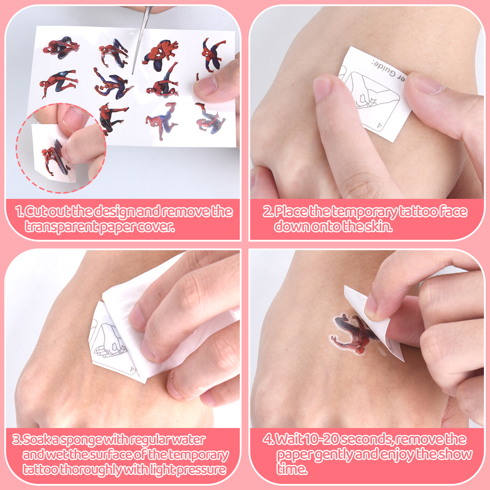 200 Pcs Teens Hero Temporary Tattoos for Kids Party Favors Fake Tattoos Stickers Glow Party Supplies and Decorations Boys Girls Teens Birthday Gift Water Bottle Skateboard Phone Notebook - Image 7