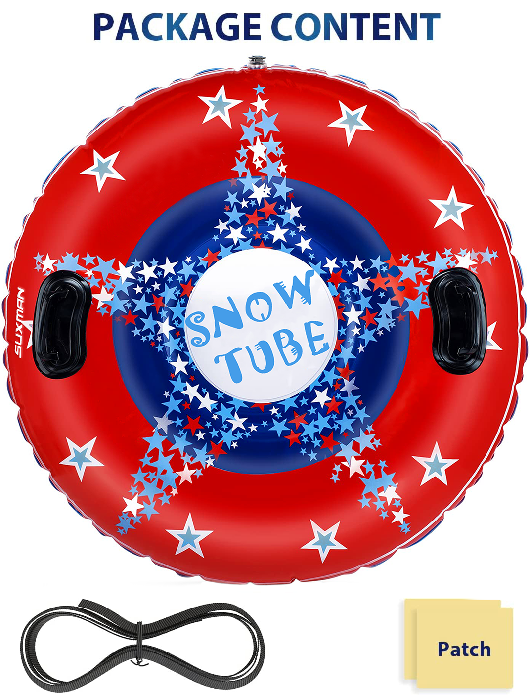 Snow Tube, 47 Inch Large Inflatable Snow Sled with Handles, Double-Layer Thickened Heavy Duty Snow Sledding Tube for Kids Adults Winter Outdoor Snow Activity Skiing Sledding - Image 7