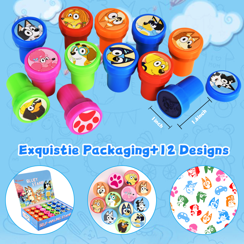 24 Pcs Cartoon Themed Stampers for Kids, Cartoon Birthday Party Supplies Party Favor, Classroom Rewards Prizes Goody Bag Treat Bag Stuff Birthday Party Gifts for Boys Girls - Image 5