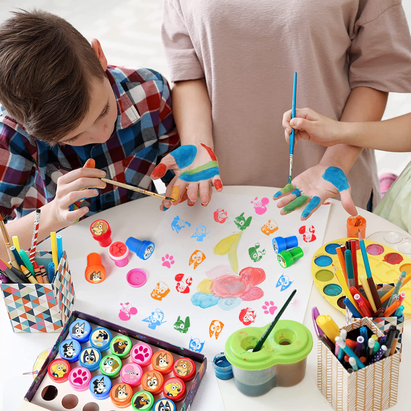 24 Pcs Cartoon Themed Stampers for Kids, Cartoon Birthday Party Supplies Party Favor, Classroom Rewards Prizes Goody Bag Treat Bag Stuff Birthday Party Gifts for Boys Girls - Image 6