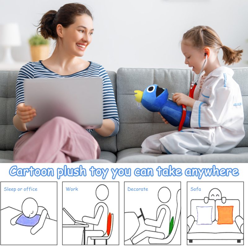 Rainbow Friends Plush Toys,11.8" Rainbow Friends Night Stuffed Animal Plush Doll,Rainbow Friends Plushies Toys for Fans Kids Birthday Thanksgiving Christmas-Blue - Image 5