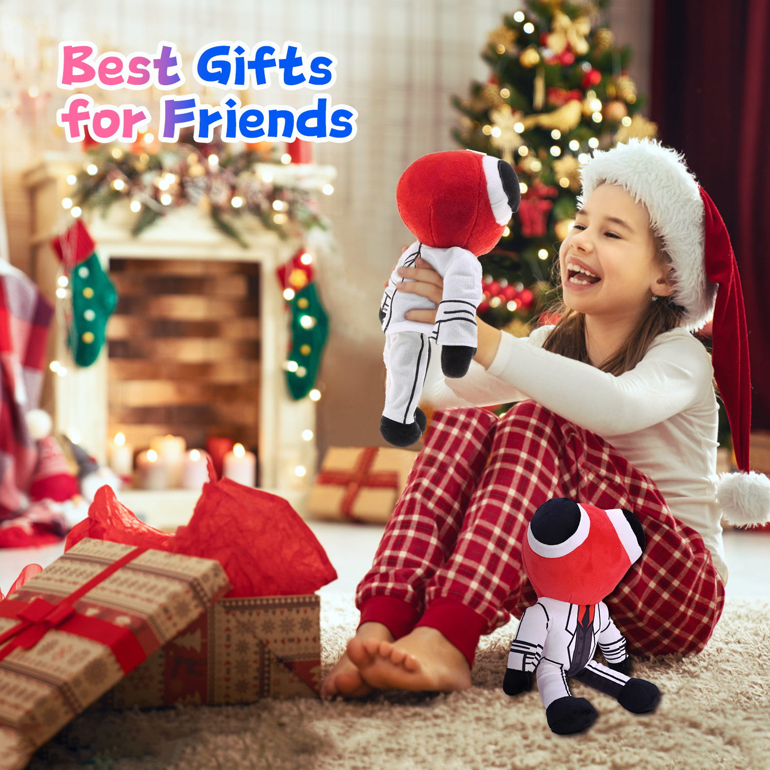 Rainbow Friends Plush Toys,11.8" Rainbow Friends Night Stuffed Animal Plush Doll,Rainbow Friends Plushies Toys for Fans Kids Birthday Thanksgiving Christmas-White - Image 7