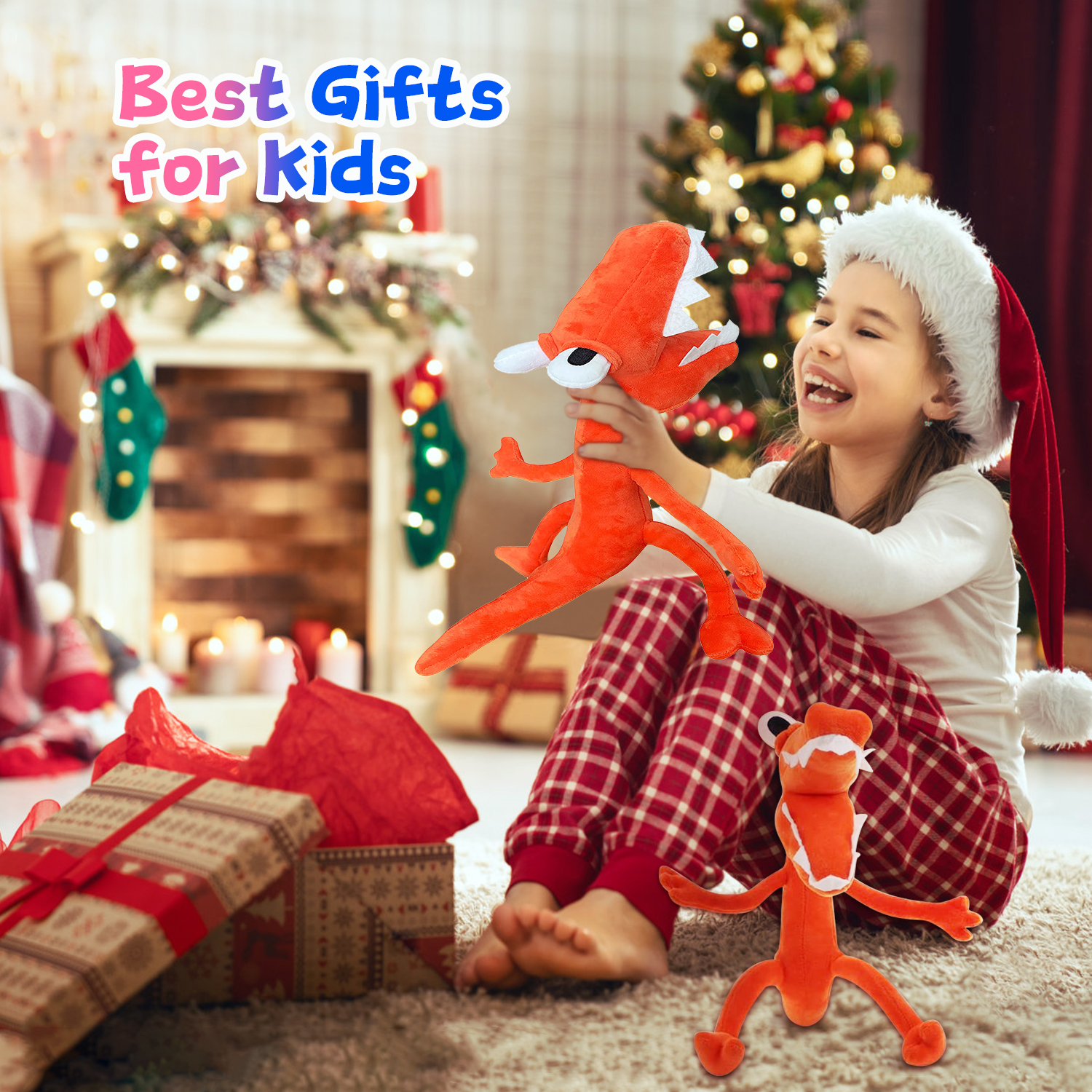 Rainbow Friends Plush Toys,11.8" Rainbow Friends Night Stuffed Animal Plush Doll,Rainbow Friends Plushies Toys for Fans Kids Birthday Thanksgiving Christmas-Orange - Image 7
