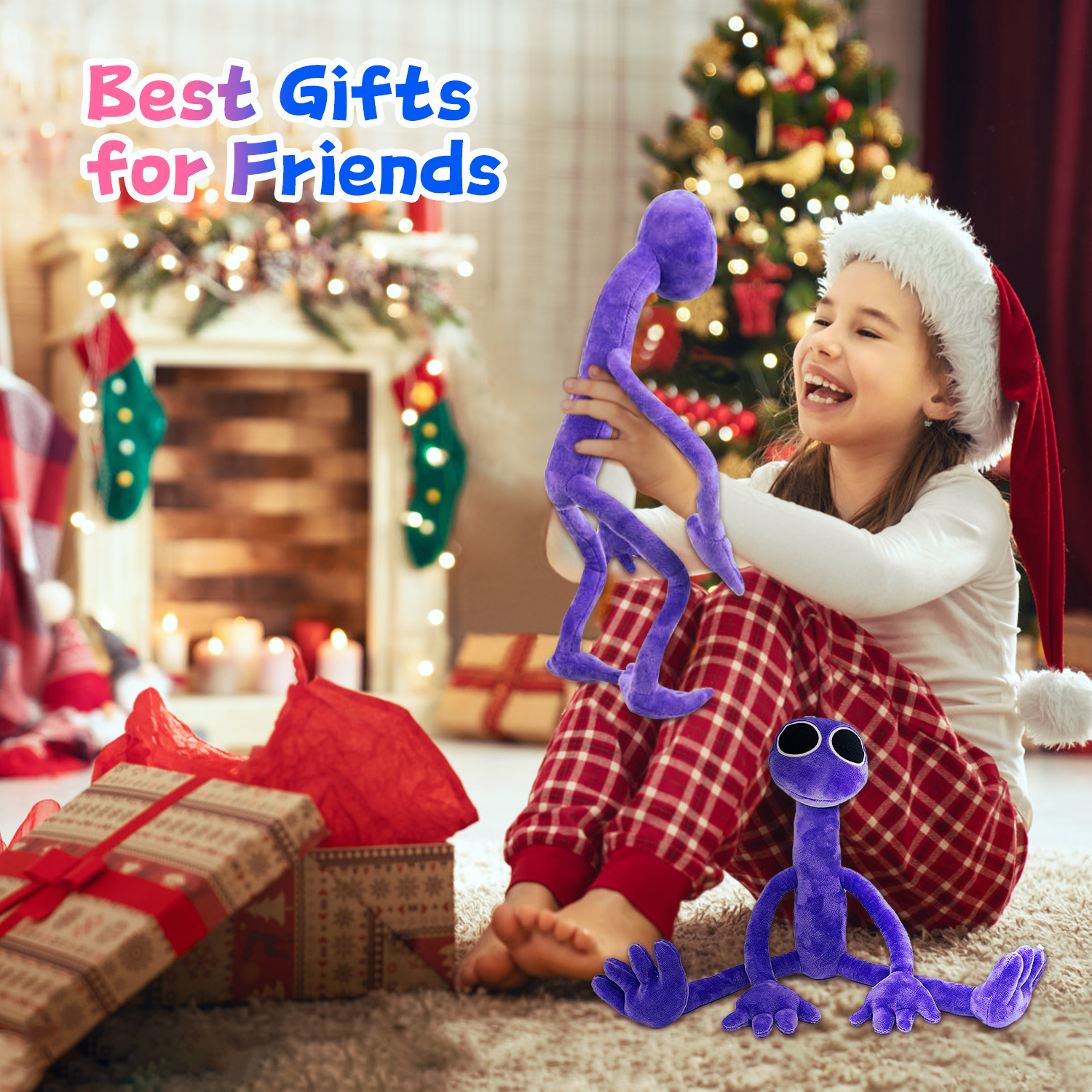 Rainbow Friends Plush Toys,11.8" Rainbow Friends Night Stuffed Animal Plush Doll,Rainbow Friends Plushies Toys for Fans Kids Birthday Thanksgiving Christmas-Purple - Image 7