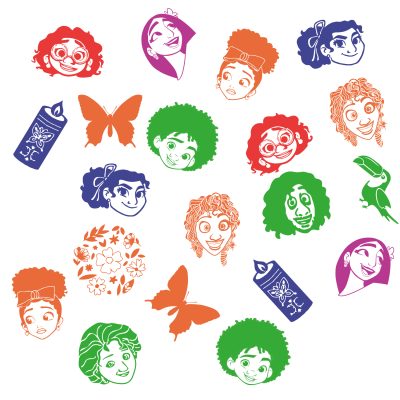 12 Pcs Encanto Themed Stampers for Kids, Birthday Party Supplies Favors, Classroom Rewards Prizes, Goodies Bag Treat Bag Stuff for Encanto Birthday Party Gifts