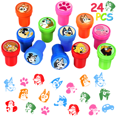 24 Pcs Cartoon Themed Stampers for Kids, Cartoon Birthday Party Supplies Party Favor, Classroom Rewards Prizes Goody Bag Treat Bag Stuff Birthday Party Gifts for Boys Girls