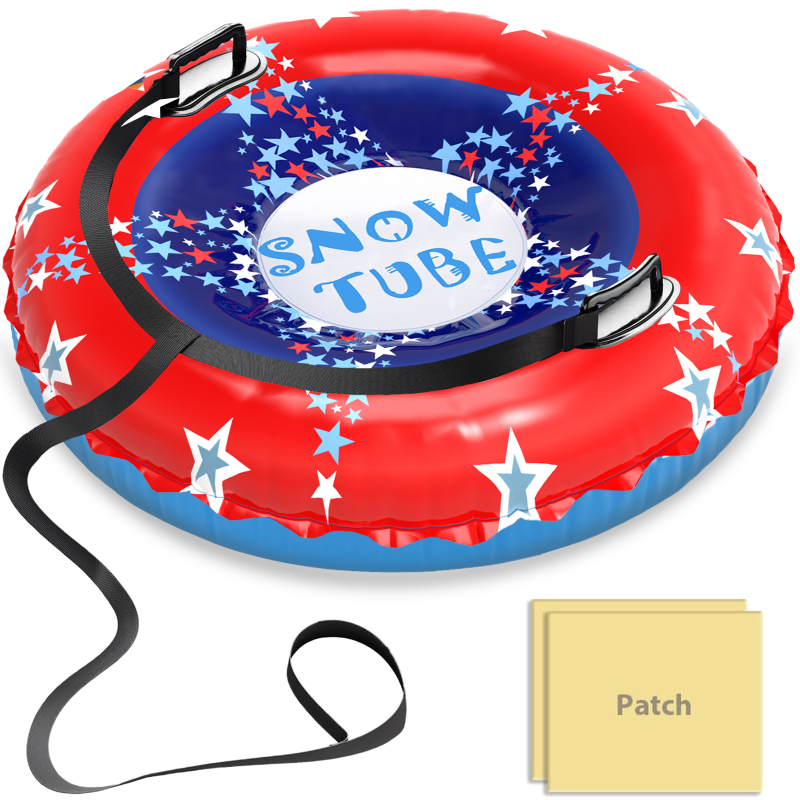 Snow Tube, 47 Inch Large Inflatable Snow Sled with Handles, Double-Layer Thickened Heavy Duty Snow Sledding Tube for Kids Adults Winter Outdoor Snow Activity Skiing Sledding - Image 9