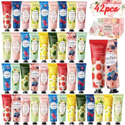 HORATII 42 Pack Hand Cream Gifts Set For Women and Men,Hand Cream with Shea Butter for Dry Cracked Hands,Moisturizing Hand Lotion Gift Set,Mini Hand Lotion Travel Size in Bulk,Plant Fragrance Natural Scented Hand Care Lotion for Women Mom Girls Her Wife Grandma