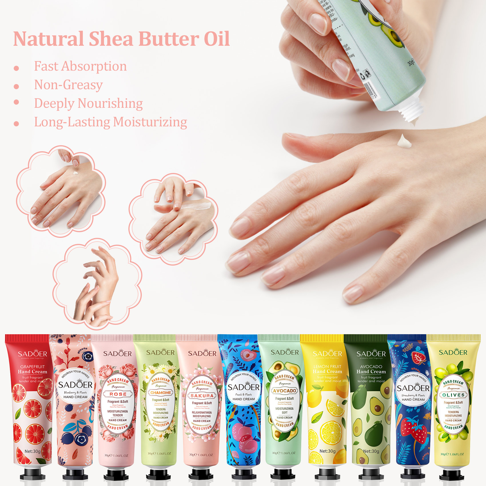 HORATII 42 Pack Hand Cream Gifts Set For Women and Men,Hand Cream with Shea Butter for Dry Cracked Hands,Moisturizing Hand Lotion Gift Set,Mini Hand Lotion Travel Size in Bulk,Plant Fragrance Natural Scented Hand Care Lotion for Women Mom Girls Her Wife Grandma - Image 5