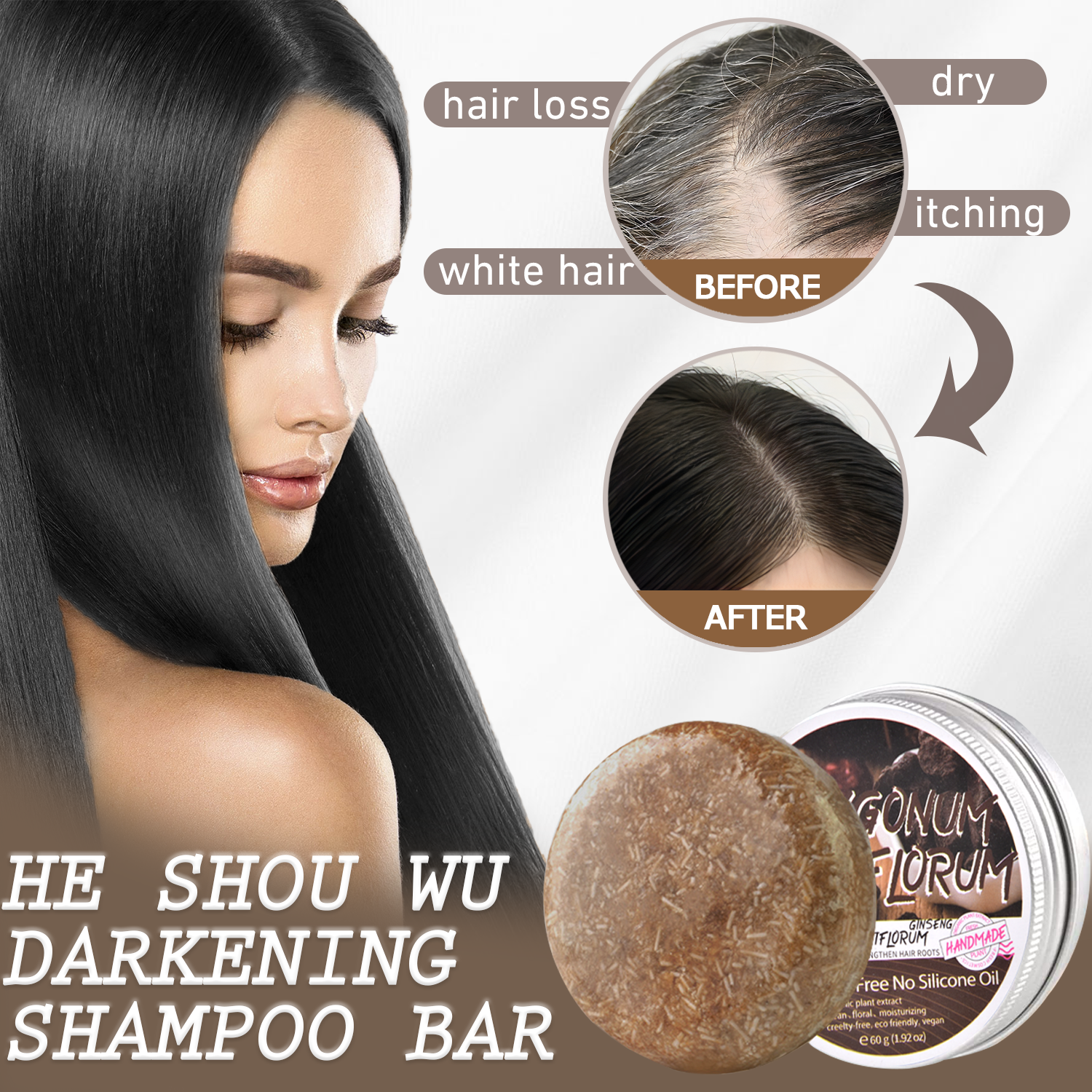 Merilly 2Pcs Normal Shampoo Bar for hair all hair style - Image 2