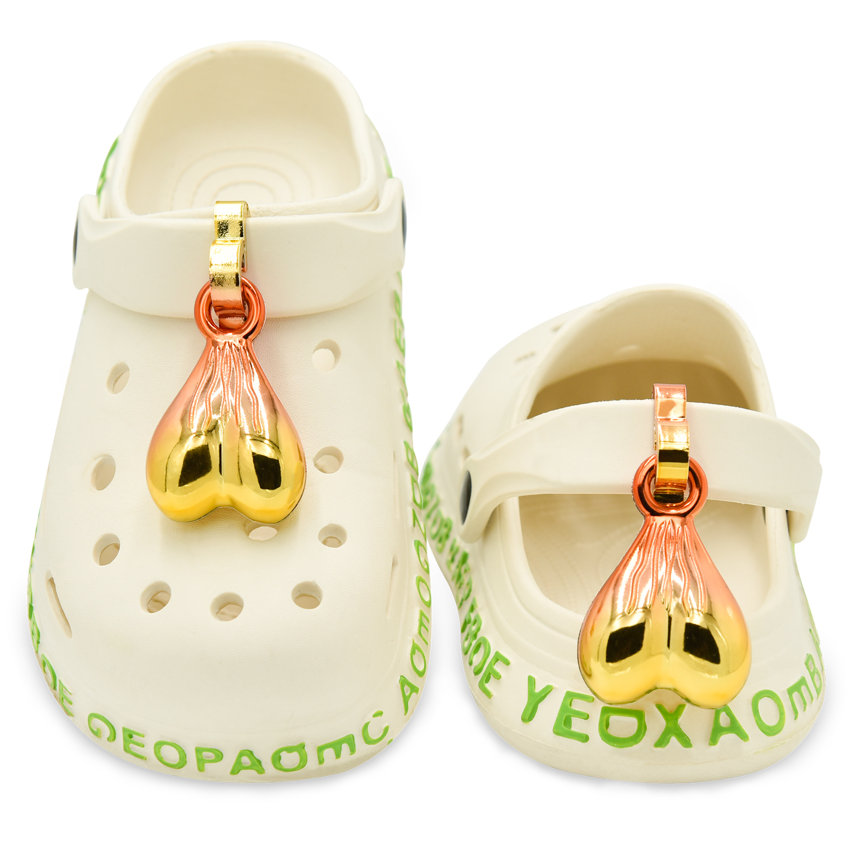 Balls for Crocs Nuts, 2 Packs of Croc Nuts Glow In The Dark Balls for Nuts Crocs Charms Shoe Buckle Shoe Decoration Charms Party Favors Supplies for Boys Girls Women Man Birthday Gifts (Gold Red) - Image 5