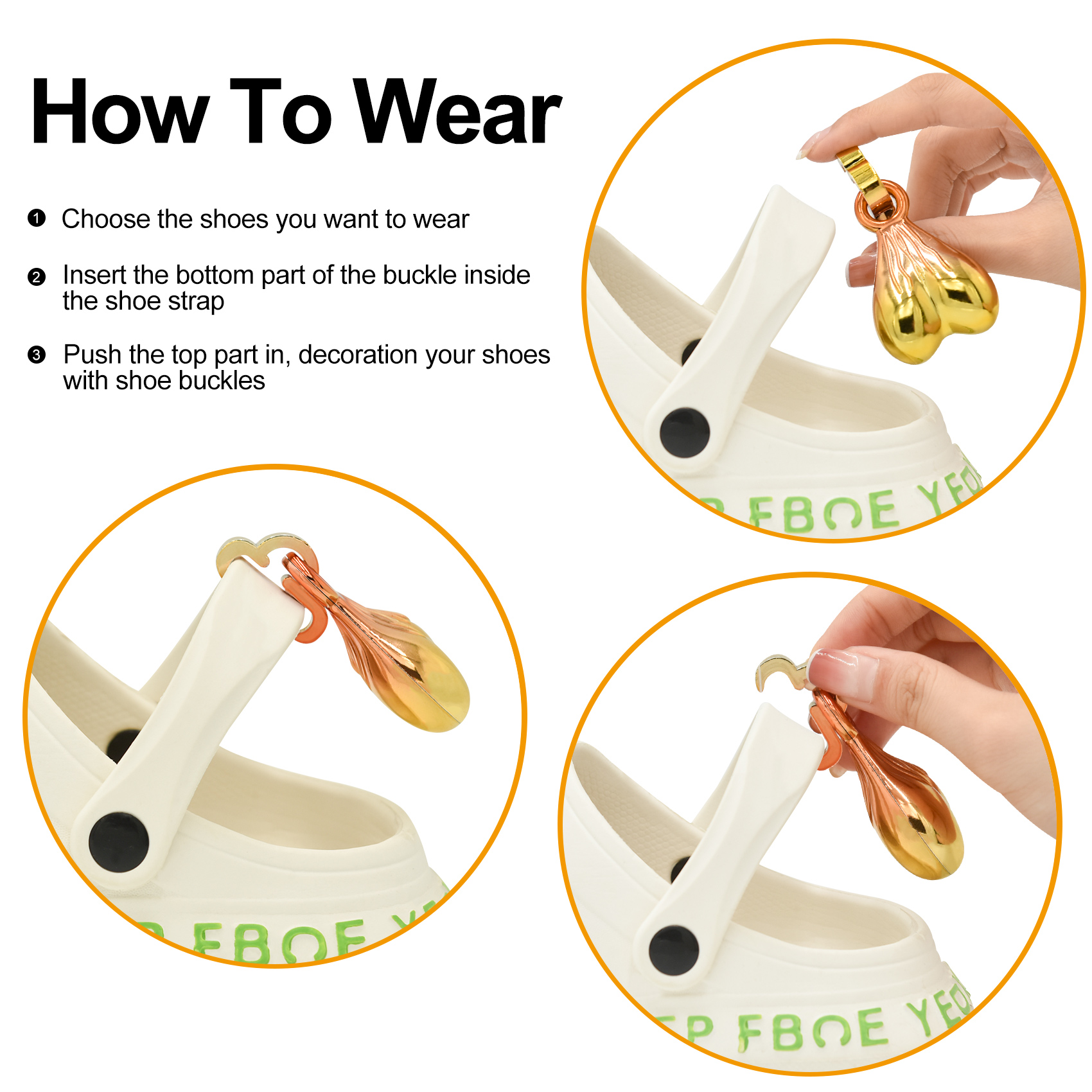 Balls for Crocs Nuts, 2 Packs of Croc Nuts Glow In The Dark Balls for Nuts Crocs Charms Shoe Buckle Shoe Decoration Charms Party Favors Supplies for Boys Girls Women Man Birthday Gifts (Gold Red) - Image 6