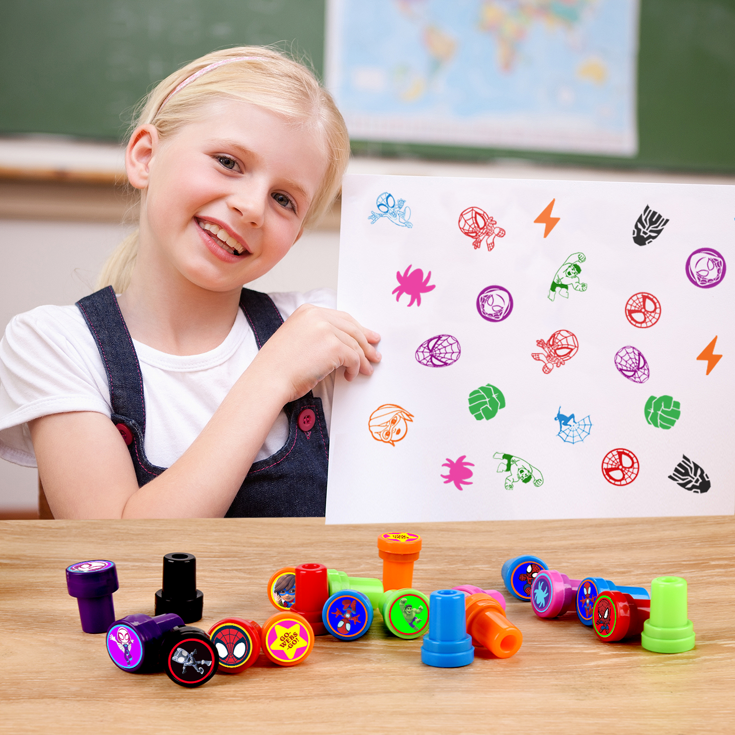 Loisfull 28 Pcs Spidey and His Amazing Friends Themed Stampers for Kids, Spidey Birthday Party Supplies Favors, Classroom Rewards Prizes, Goody Bag Treat Bag Stuff for Spidey Birthday Party Gifts - Image 6