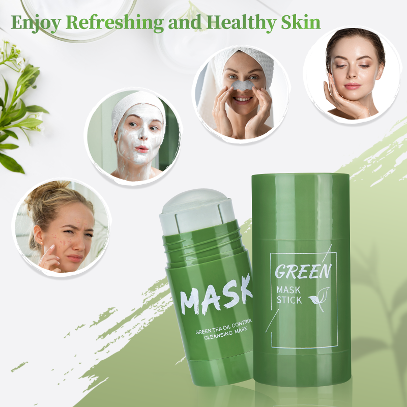 2PC Green Tea Mask Stick Blackhead Remover for Face, 5 in 1 Poreless Deep Cleanser Green Tea Mask for Pore Strips,Purifying Face Mask, Included1 serum & 10 blackhead sticker & 4 Extracter Tool, Suitable for Men and Women - Image 7